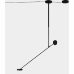 LEDS-C4 - Pendant Invisible Single Adjustable LED 9W 393lm 3000K PHASE CUT Black - 00-5694-05-05