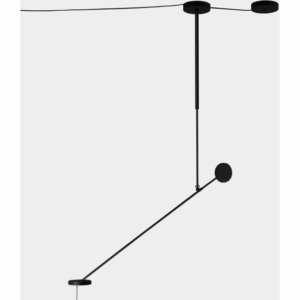 LEDS-C4 - Pendant Invisible Single Adjustable LED 9W 393lm 3000K PHASE CUT Black - 00-5694-05-05