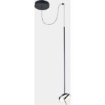 LEDS-C4 - Pendant Invisible Single Fixed LED 9W 568lm 3000K PHASE CUT Black - 00-5693-05-05