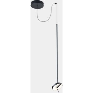 LEDS-C4 - Pendant Invisible Single Fixed LED 9W 568lm 3000K PHASE CUT Black - 00-5693-05-05