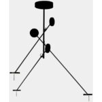 LEDS-C4 - Pendant Invisible Triplex LED 27W 3000K Black - 00-5695-05-05