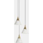 LEDS-C4 - Pendant Veneto Surfaced 3 Bodies LED 24W 2700K 0-10V Gold Gold 268lm - 15-7590-DL-DO