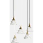 LEDS-C4 - Pendant Veneto Surfaced 5 Bodies LED 25W 2700K 0-10V Gold White 1340lm - 15-7592-14-DO