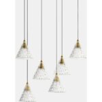 LEDS-C4 - Pendant Veneto Surfaced 6 Bodies LED 48W 2700K 0-10V Gold Black 268lm - 15-7593-60-DO