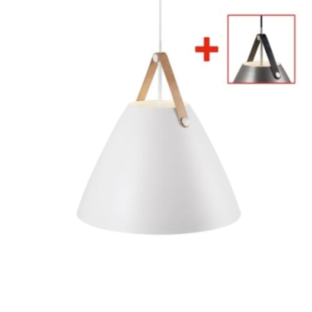 NORDLUX - Strap48 Pendant Metal/Gen.leather White - 84353001 NORDLUX - Strap48 Pendant Metal/Gen.leather White - 84353001