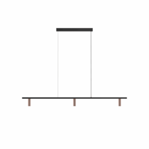PSM LIGHTING - CIGARO suspension - fixe - Alimentation électrique centrale cr - noir - 2498.1200.3.282.WW
