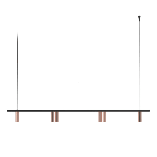 PSM LIGHTING - CIGARO suspension - fixe - sans driver LED alu bronze foncé - noir - 2496.1200.6B.233.NW PSM LIGHTING - CIGARO suspension - fixe - sans driver LED alu bronze foncé - noir - 2496.1200.6B.233.NW