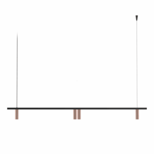 PSM LIGHTING - CIGARO suspension - fixe - sans driver LED noir - or - 2496.1200.4.162.NW