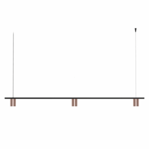 PSM LIGHTING - CIGARO suspension - fixe - sans driver LED noir - or - 2496.1600.6A.162.WW