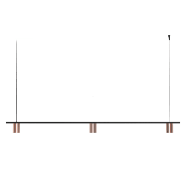 PSM LIGHTING - CIGARO suspension - fixe - sans driver LED noir - or - 2496.1600.6A.162.WW PSM LIGHTING - CIGARO suspension - fixe - sans driver LED noir - or - 2496.1600.6A.162.WW