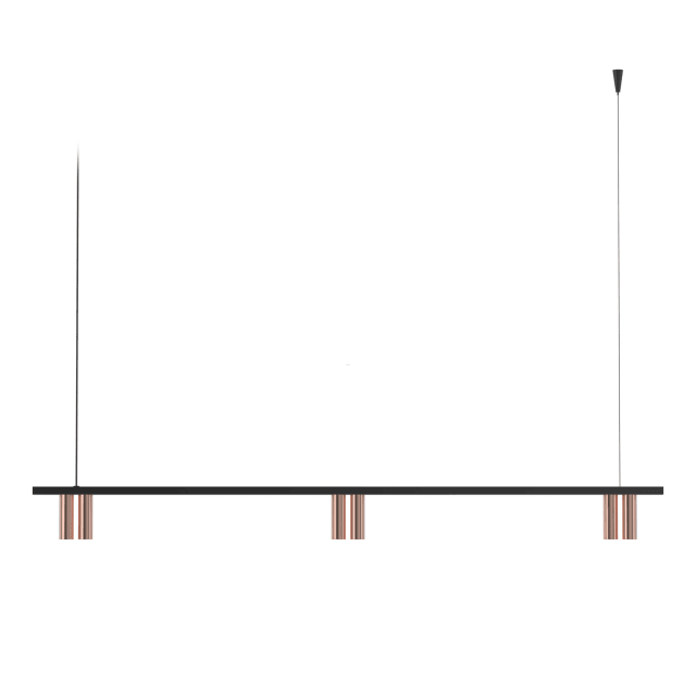 PSM LIGHTING - CIGARO suspension - fixe - sans driver LED noir texture - 2496.1200.6A.2M.WW PSM LIGHTING - CIGARO suspension - fixe - sans driver LED noir texture - 2496.1200.6A.2M.WW