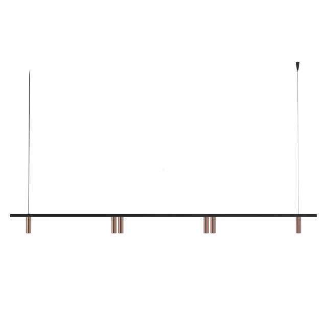 PSM LIGHTING - CIGARO suspension - fixe - sans driver LED noir texture - 2496.1600.6B.2M.WW PSM LIGHTING - CIGARO suspension - fixe - sans driver LED noir texture - 2496.1600.6B.2M.WW