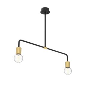 PSM LIGHTING - CLEO suspension avec rotule et rosace apparente - fixe noir texture - 1514.2M