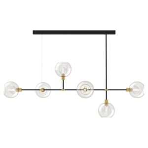 PSM LIGHTING - CLEO suspension - fixe - sans transfo laiton satin / smokey grey - 5142.16.SG
