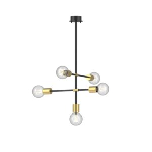PSM LIGHTING - CLEO suspension sur tige avec rosace apparente - fixe blanc texture - 1529.5.E27.1M