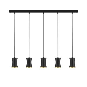 PSM LIGHTING - Clara blanc mat texture/blanc suspension-fixe-avec 5x Clara Ø120 sur base J - 3415.5.1M.TX1