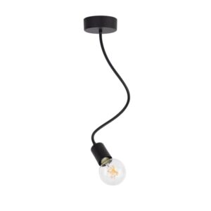 PSM LIGHTING - FLEX suspension - rond - orientable - avec tube flexible noir texture - 1472.1.2M