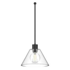 PSM LIGHTING - ICONIC suspension avec rotule - tige raccourcissable blanc texture / transparent - 4601.J.E27.SH.1M.TR