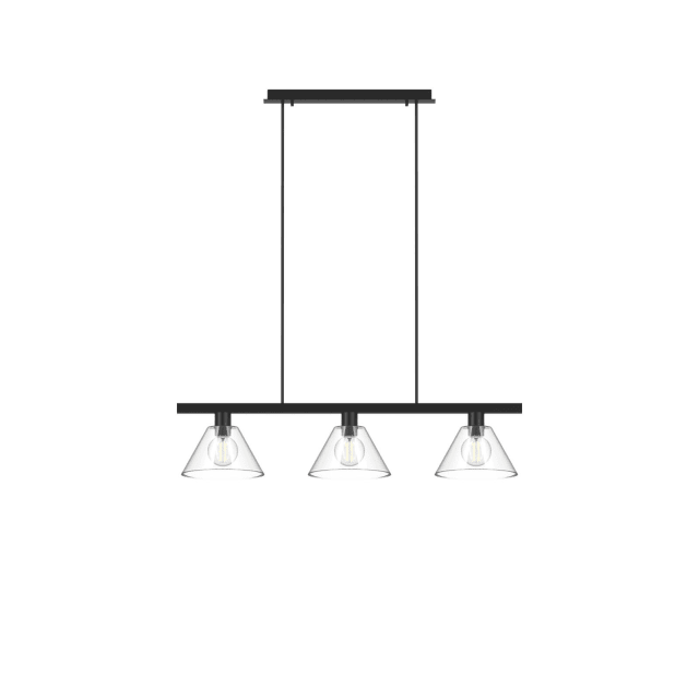 PSM LIGHTING - ICONIC suspension avec rotule - tige raccourcissable noir texture / transparent - 4606.J.E27.SH.2M.TR PSM LIGHTING - ICONIC suspension avec rotule - tige raccourcissable noir texture / transparent - 4606.J.E27.SH.2M.TR