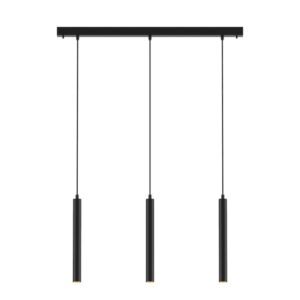 PSM LIGHTING - Jacob noir-or/messing suspension-avec 3x Jacob sur base Juba-avec driver - 1922.3.216.TXM.WW
