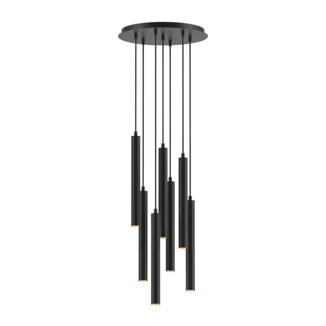 PSM LIGHTING - Jacob noir-or/noir suspension-avec 7x Jacob sur base Rondobox-avec driver - 1926.7.216.TX2.WW PSM LIGHTING - Jacob noir-or/noir suspension-avec 7x Jacob sur base Rondobox-avec driver - 1926.7.216.TX2.WW