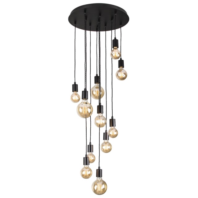 PSM LIGHTING - MAESTRO noir texture / noir suspension-avec 10 x câble torsadé 1m et 1 x câbl - 5065.2M.TXW2 PSM LIGHTING - MAESTRO noir texture / noir suspension-avec 10 x câble torsadé 1m et 1 x câbl - 5065.2M.TXW2