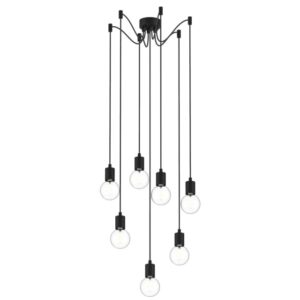 PSM LIGHTING - Maestro blanc mat texture/torsadé blanc suspension-avec 7x câble textile 2m e - 5147.7.1M.TXW1