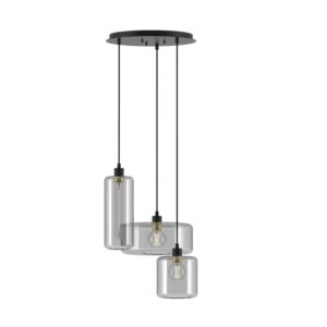 PSM LIGHTING - Manon blanc mat text/transp/blanc suspension-avec 3x 1