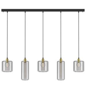 PSM LIGHTING - Manon blanc mat text/transp/blanc suspension-avec 5x 1