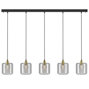 PSM LIGHTING - Manon blanc mat texture/steel/blanc suspension-avec 5x 1