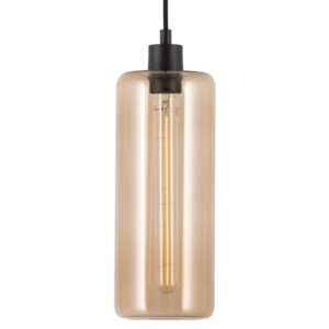 PSM LIGHTING - Manon bronze/whisky/rosé suspension-rond-avec 2m de câble textile et arrêt - 5122.P.28.BZ.TX8