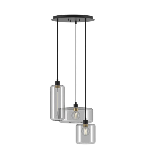 PSM LIGHTING - Manon noir texture/bronze/noir suspension-avec 3x 1 PSM LIGHTING - Manon noir texture/bronze/noir suspension-avec 3x 1
