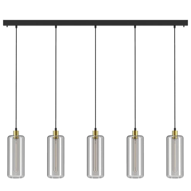 PSM LIGHTING - Manon noir texture/bronze/noir suspension-avec 5x 1 PSM LIGHTING - Manon noir texture/bronze/noir suspension-avec 5x 1