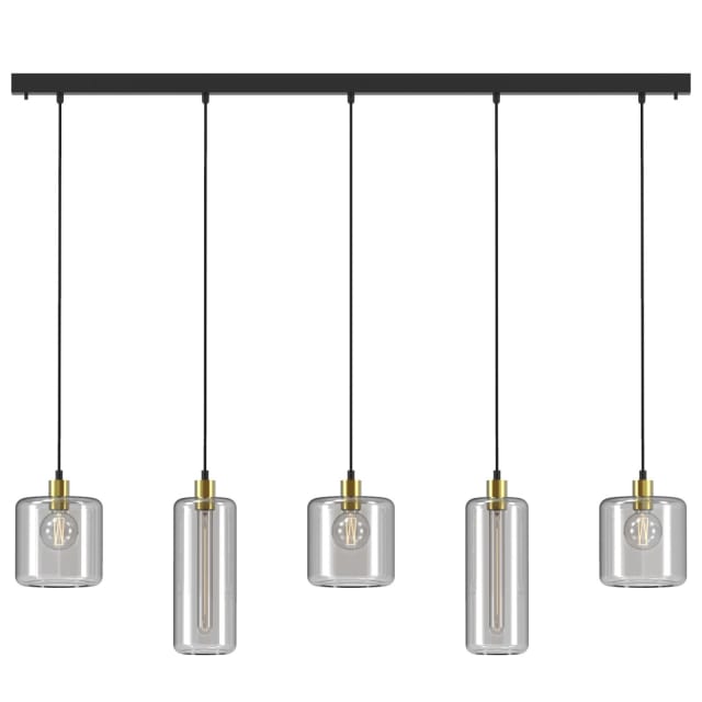 PSM LIGHTING - Manon noir texture/bronze/noir suspension-avec 5x 1 PSM LIGHTING - Manon noir texture/bronze/noir suspension-avec 5x 1