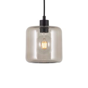 PSM LIGHTING - Manon steel/whisky/bronze suspension-rond-avec 2m de câble textile et arrêt - 5123.N.13.ST.TX8
