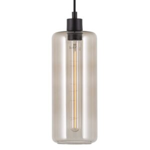 PSM LIGHTING - Manon steel/whisky/rosé suspension-rond-avec 2m de câble textile et arrêt d - 5125.P.28.ST.TX8