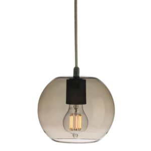 PSM LIGHTING - Moby bronze/noir/noir texture suspension-avec 2m de câble textile et arrêt de - 5094.B.E27.2M.BZ.TX2