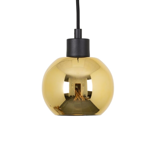 PSM LIGHTING - Moby gold coat/noir/noir texture suspension-avec 2m de câble textile et arrêt - 4995.A.E27.SH.2M.GC.TX2 PSM LIGHTING - Moby gold coat/noir/noir texture suspension-avec 2m de câble textile et arrêt - 4995.A.E27.SH.2M.GC.TX2