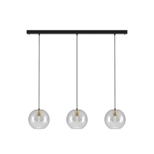 PSM LIGHTING - Moby laiton satin/transparent/messing suspension-avec 3x Moby Ø250-1