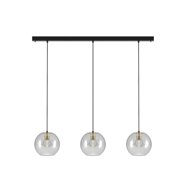 PSM LIGHTING - Moby noir-or/transparent/noir suspension-avec 3x Moby Ø250-1 PSM LIGHTING - Moby noir-or/transparent/noir suspension-avec 3x Moby Ø250-1