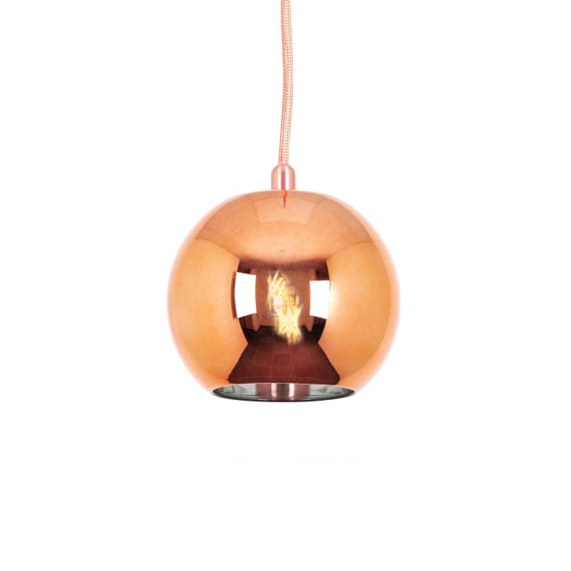 PSM LIGHTING - Moby red copper coat/noir/noir texture suspension-avec 2m de câble textile et - 4999.A.E27.2M.RKC.TX2 PSM LIGHTING - Moby red copper coat/noir/noir texture suspension-avec 2m de câble textile et - 4999.A.E27.2M.RKC.TX2
