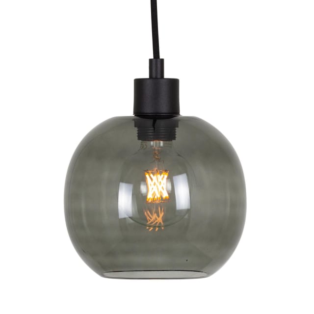 PSM LIGHTING - Moby smokey grey/gris fon/gris anth text suspension-avec 2m de câble textile - 5069.B.E27.SH.44.SG.TX44 PSM LIGHTING - Moby smokey grey/gris fon/gris anth text suspension-avec 2m de câble textile - 5069.B.E27.SH.44.SG.TX44