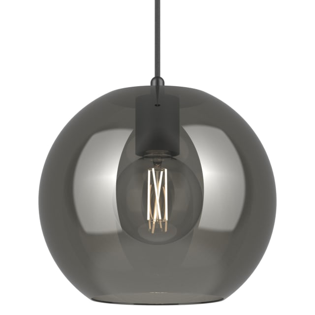 PSM LIGHTING - Moby smokey grey/noir/noir texture suspension-avec 2m de câble textile et arr - 5084.C.E27.2M.SG.TX2 PSM LIGHTING - Moby smokey grey/noir/noir texture suspension-avec 2m de câble textile et arr - 5084.C.E27.2M.SG.TX2