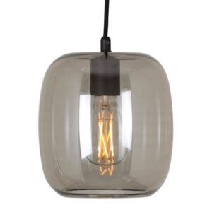 PSM LIGHTING - Moby steel/blanc/blanc mat texture suspension-avec 2m de câble textile et arr - 5043.E.E27.1M.ST.TX1