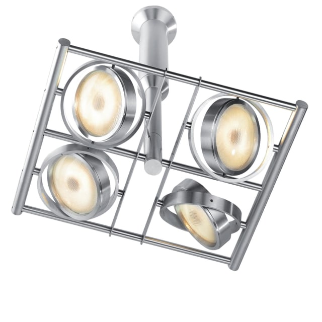 PSM LIGHTING - OPERA PENDANT plafonnier - orientable - sur tige - avec transfo alu satiné - 4009.14 PSM LIGHTING - OPERA PENDANT plafonnier - orientable - sur tige - avec transfo alu satiné - 4009.14
