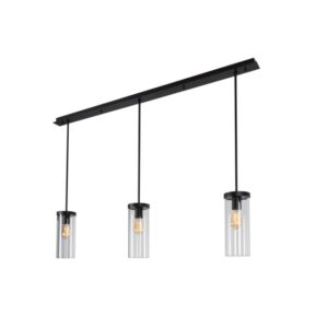 PSM LIGHTING - POLINA suspension avec rotule - tige raccourcissable - verre H320 brun texture - 5070.33MX