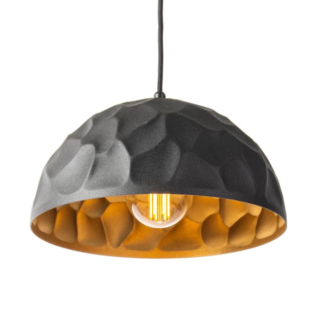 PSM LIGHTING - Rocky noir texture/noir suspension-avec 1 PSM LIGHTING - Rocky noir texture/noir suspension-avec 1