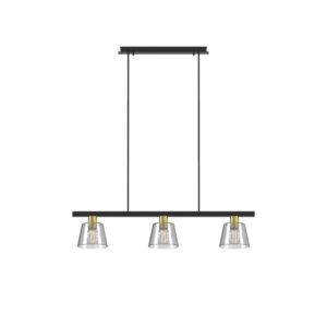 PSM LIGHTING - SHAKE suspension avec rotule - tige raccourcissable - down noir - or / steel - 5582.E27.216.ST