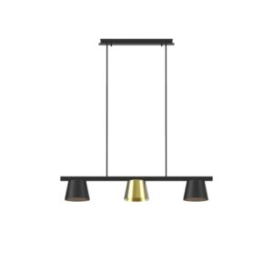 PSM LIGHTING - SHAKE suspension avec rotule - tige raccourcissable - down noir texture - 5580.LED.2M.NW