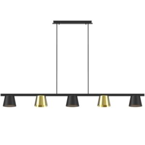 PSM LIGHTING - SHAKE suspension avec rotule - tige raccourcissable - down noir texture - 5581.LED.2M.NW